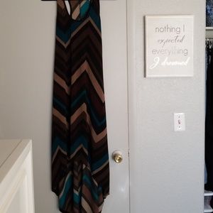 Hi-Lo Chevron Dress